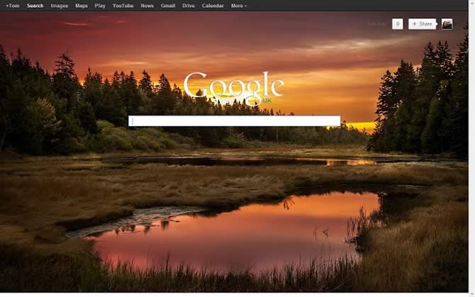 This Chrome Extension now allows background images on the Google