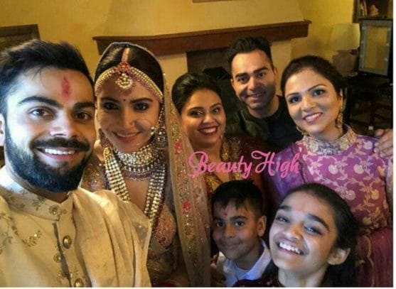 Virat and Anushka with their family