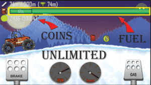 Hill Climb Racing, Hacked, Fuel