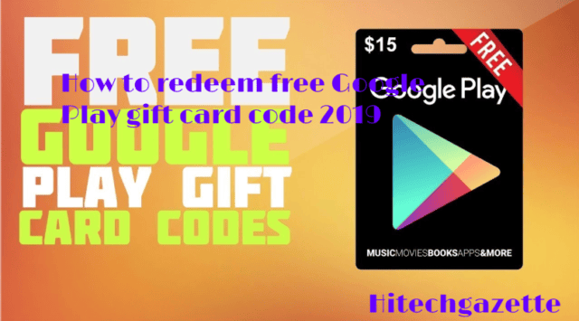 How To Redeem Free Google Play Gift Card Code 2019 Hi Tech - 