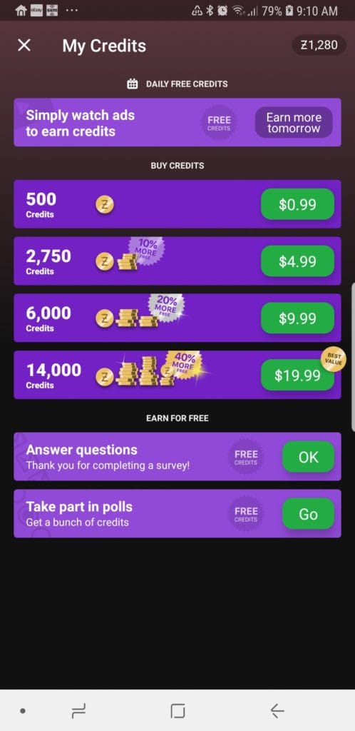 survey zedge