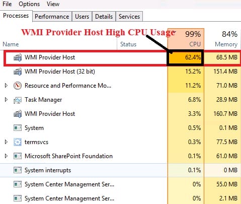 WMI Provider Host High CPU Usage (WmiPrvSE.exe) on Windows 10