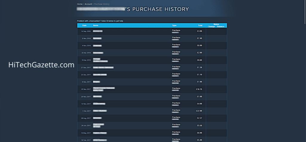 Accessing The Steam Purchase History