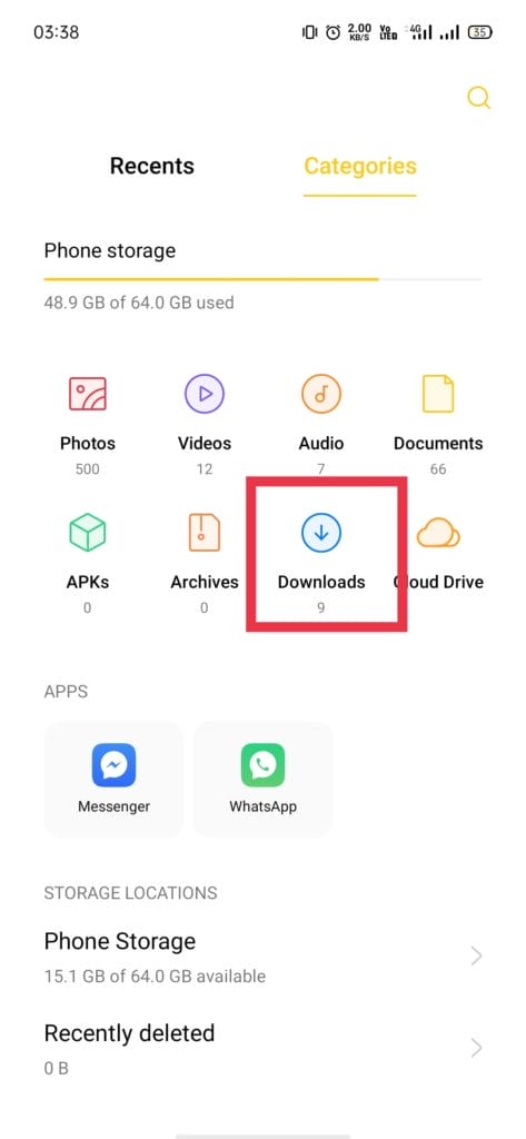 how to empty trash on android
