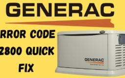 What is Generac error code 2800? How to Fix It?