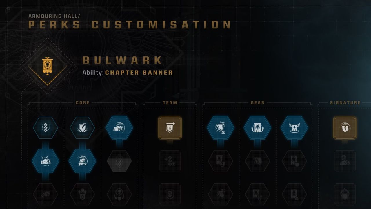 Bulwark Build perks